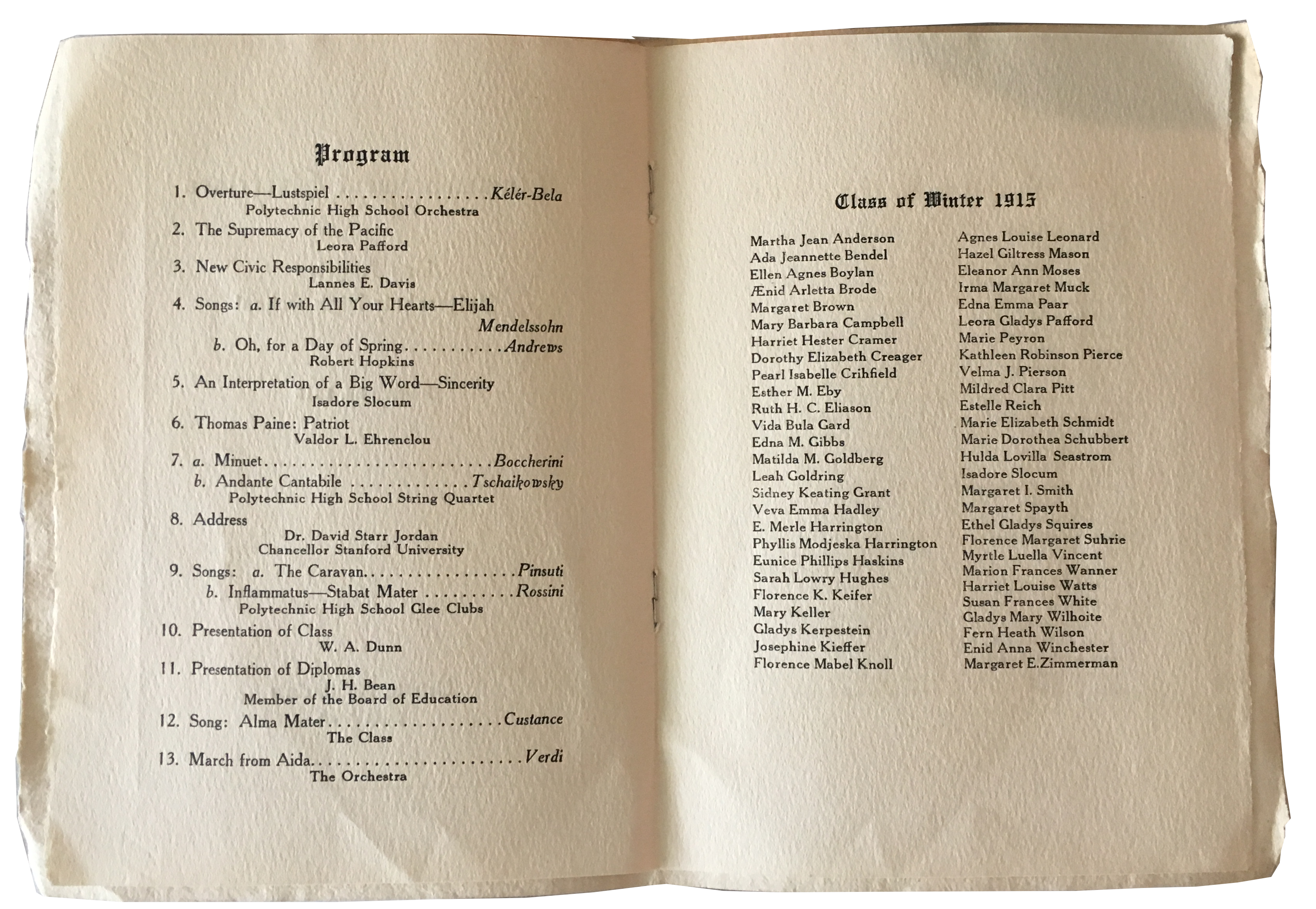1915-graduation booklet 3-WELLS-vida gard-los angeles-CA